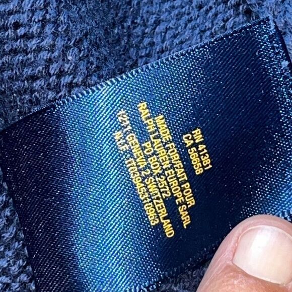 Ralph Lauren Polo BIG PONY Full Zip Sweater Jacket  NAVY/WHITE Boys XL - Picture 10 of 16